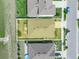 Aerial view showcasing backyard, perimeter, outdoor living space with pergola at 3862 Whitney Way, Haines City, FL 33844