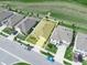 An aerial view of a delightful home, showcasing its manicured lawn and charming landscape, nestled in a friendly neighborhood at 3862 Whitney Way, Haines City, FL 33844