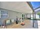 Inviting covered patio with comfortable seating, perfect for outdoor relaxation at 842 Cinnamon Dr, Winter Haven, FL 33880
