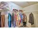Organized walk-in closet with shelving and hanging storage space at 103 Lake Thomas Dr, Winter Haven, FL 33880