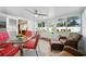 Inviting sunroom featuring multiple seating areas, large windows, and access to the outdoors at 1531 Oakview Se Cir, Winter Haven, FL 33880