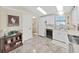 Charming kitchen view showcasing an adjacent office nook at 1534 Longbow Dr, Lakeland, FL 33810