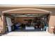 Front view of garage filled with boxes and clutter at 249 Haines Blvd, Winter Haven, FL 33881