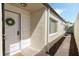 Charming front entrance with wreath-adorned door at 259 Mariposa, Winter Haven, FL 33884