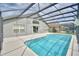 Sparkling pool inside a screened enclosure with a beautiful yard view at 2721 Kokomo Loop, Haines City, FL 33844