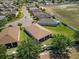 Aerial view of a well-maintained home with lush green lawn, mature trees and shrubs at 3565 Raleigh Dr, Winter Haven, FL 33884