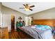 Bright bedroom featuring hardwood floors and closet at 59 Saint Kitts Cir, Winter Haven, FL 33884