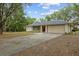 Exterior view of single-story home featuring a well-kept lawn and a concrete driveway at 6320 Newman E Cir, Lakeland, FL 33811