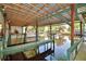 Covered boat dock with a wooden pier provides direct access to the water and scenic waterfront views at 117 Bream St, Haines City, FL 33844