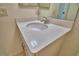 Close up view of bathroom countertop with sink, faucet, and stylish design at 1674 Linz Ct, Winter Haven, FL 33884