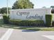Cypress Landing community sign at 4007 Cypress Lndg S, Winter Haven, FL 33884