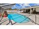 Sparkling screened-in pool and well maintained deck space at 419 Broward Ter, Winter Haven, FL 33884