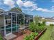 Landscaped backyard with screened pool is perfect for relaxation and outdoor activities at 428 Terranova St, Winter Haven, FL 33884