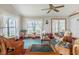 Comfortable living room with large windows offering scenic lake views at 4365 Canal Rd, Lake Wales, FL 33898