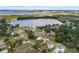 Scenic aerial view highlighting the property and nearby lake, showcasing the desirable neighborhood location at 501 Main St, Lake Hamilton, FL 33851