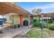 Spacious backyard with patio, privacy fence, grill, and unique style at 501 Main St, Lake Hamilton, FL 33851