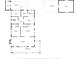 First floor plan displaying an open-concept living area and kitchen at 501 Main St, Lake Hamilton, FL 33851
