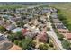 An aerial shot displaying the house's position within a community featuring lush green surroundings at 533 Ronshelle Ave, Haines City, FL 33844