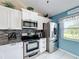 Modern kitchen features stainless steel appliances, granite countertops, and bright lighting at 716 Maderia Ct, Kissimmee, FL 34758