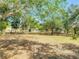 Backyard with a mix of grassy and sandy areas, mature trees providing shade at 1024 Campbell Ave, Lake Wales, FL 33853