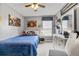 A themed bedroom with blue bedding and decor with 'Captain America' art, creating a playful retreat at 1357 Rebecca Dr, Haines City, FL 33844