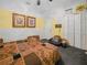 Bedroom with a two-tone paint scheme and a ceiling fan at 147 Brookshire Dr, Lake Wales, FL 33898