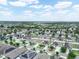 An aerial view of a large residential neighborhood with well-maintained streets and landscaping at 213 Tanager St, Haines City, FL 33844