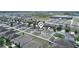Aerial view of fenced properties in a Gathering-friendly neighborhood at 213 Tanager St, Haines City, FL 33844