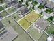 An aerial view showing the backyard and property lines for the home at 213 Tanager St, Haines City, FL 33844