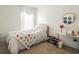 Bedroom featuring a bed, a large window, and a desk at 213 Tanager St, Haines City, FL 33844