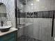 Modern shower showcasing tile details and updated fixtures at 2222 12Th Nw St, Winter Haven, FL 33881