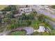 Aerial view of property and surrounding neighborhood featuring mature trees and landscaping at 230 Denton Ave, Auburndale, FL 33823