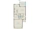 Floor plan showcasing the layout of the main level including the kitchen, gathering room, and garage at 2356 Palm Park Loop, Clermont, FL 34714