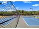Side view of a pickleball court with black fencing at 3374 Waterlute Way, Lakeland, FL 33811