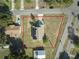An aerial view of a home with a large lot bordered in red at 4703 Benton St, Lake Wales, FL 33859