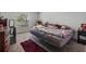 Bedroom with gray carpet, and a platform bed at 500 Rio Grande Dr, Kissimmee, FL 34759