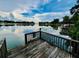 Lake view from private dock with calm waters and lush greenery at 502 Little Lake Ct, Winter Haven, FL 33884