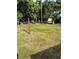 A spacious, grassy backyard enclosed by a chain-link fence, surrounded by mature trees at 602 Nw 1St Ave, Mulberry, FL 33860