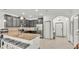 Modern kitchen with dark cabinets, stainless steel appliances, and granite countertops at 6343 Torrington Cir, Lakeland, FL 33811