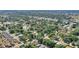 Aerial view of the property's location within a established, tree-lined neighborhood and main street access at 825 Augusta St, Lakeland, FL 33805