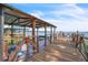 Lakeside boat dock with a covered area perfect for relaxing or boating at 9950 W Lake Marion Rd, Haines City, FL 33844