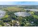Picturesque aerial view of property near a lake with surrounding trees, and scenic landscape at 1163 Lake Dr, Lake Wales, FL 33859