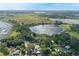 Picturesque aerial view of property near a lake with surrounding trees, and scenic landscape at 1163 Lake Dr, Lake Wales, FL 33859