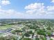Scenic aerial shot capturing houses amid a vibrant green landscape under a clear blue sky at 2100 Magnolia Ave, Haines City, FL 33844