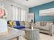 Cozy living room featuring stylish decor, comfortable seating, and a bright window at 2100 Magnolia Ave, Haines City, FL 33844