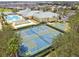 Community center aerial view highlighting tennis, basketball, and sports courts at 2980 Dayton Dr, Winter Haven, FL 33884