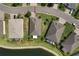 Aerial view of property with lush lawns in a pond-side community with neatly maintained landscaping at 3844 Bedford Ave, Winter Haven, FL 33884
