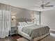 Serene main bedroom featuring a ceiling fan, and two bedside tables with matching lamps at 541 Hatchwood Dr, Haines City, FL 33844