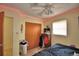 Bedroom featuring LED strip lighting, closet space, and a ceiling fan for a comfortable private retreat at 780 Oleander Se Dr, Winter Haven, FL 33880
