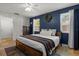 Bedroom featuring a ceiling fan, natural light, and cozy accents at 1003 Bear Lake Rd, Apopka, FL 32703
